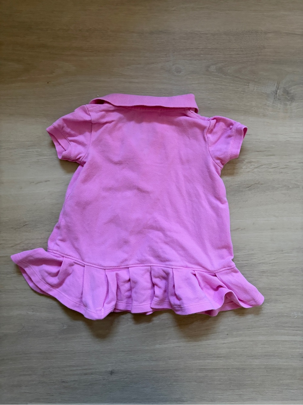 Ralph Lauren Pink Ruffle Polo Dress Baby Girl 9M - Picture 2 of 4